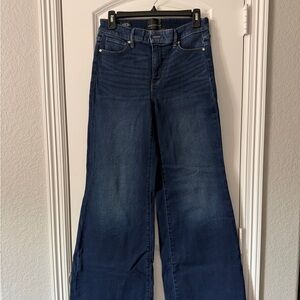 White House Black Market Dark Blue Flare Jeans
